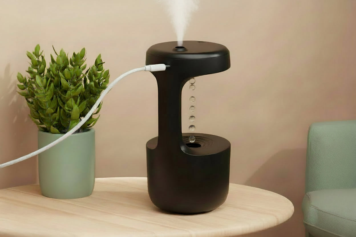 Anti-Gravity Humidifier Aroma Diffuser with Clock