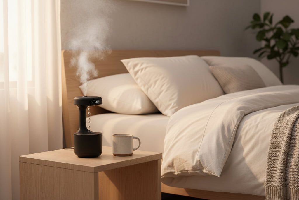 Anti-Gravity Humidifier Aroma Diffuser with Clock