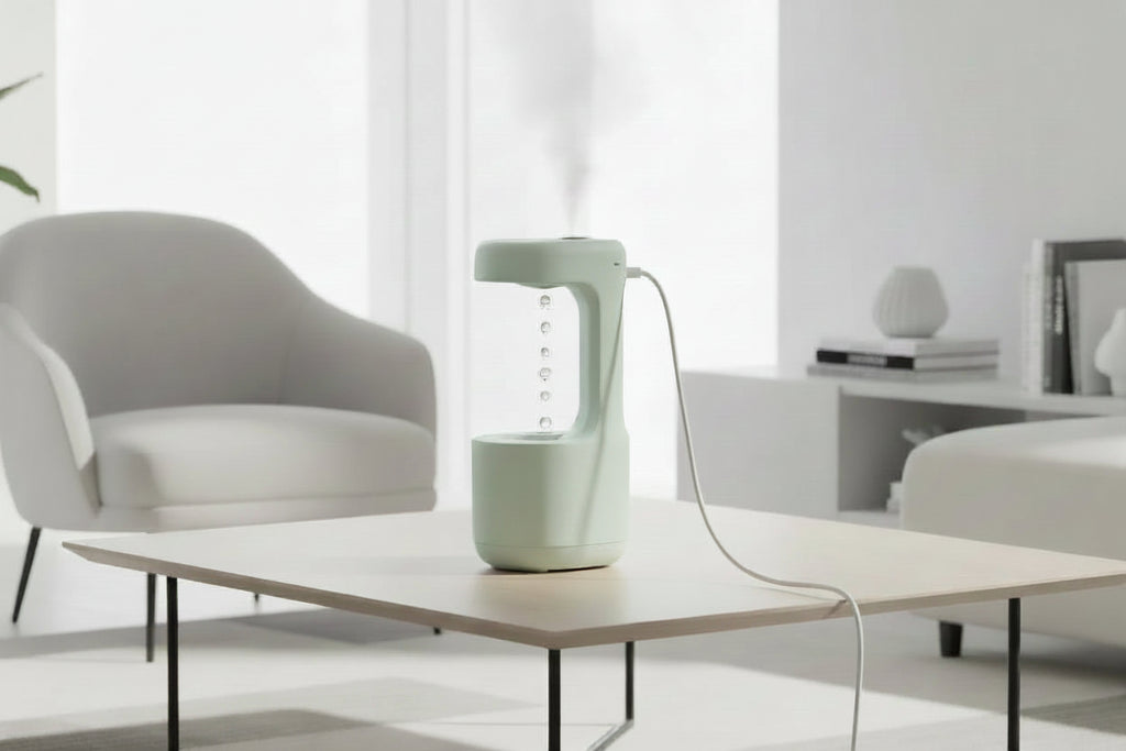 Anti-Gravity Humidifier Aroma Diffuser with Clock
