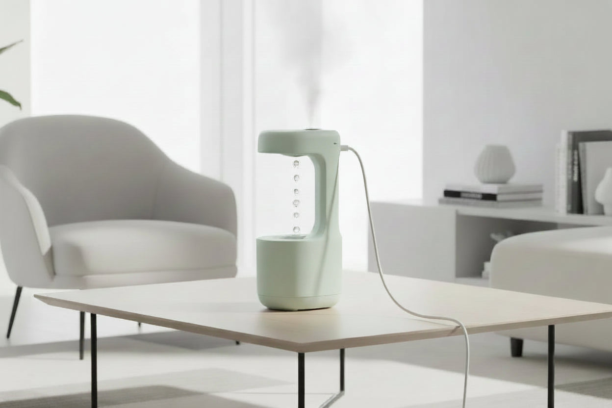 Anti-Gravity Humidifier Aroma Diffuser with Clock