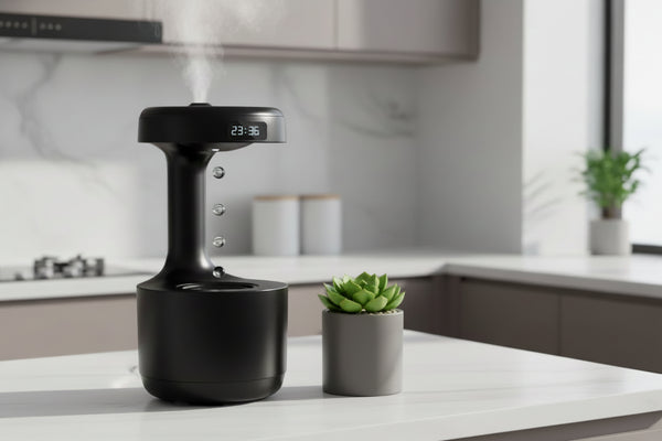 Anti-Gravity Humidifier & Aroma Diffuser with Clock