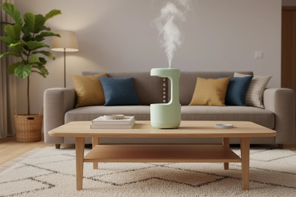 Anti-Gravity Humidifier Aroma Diffuser with Clock