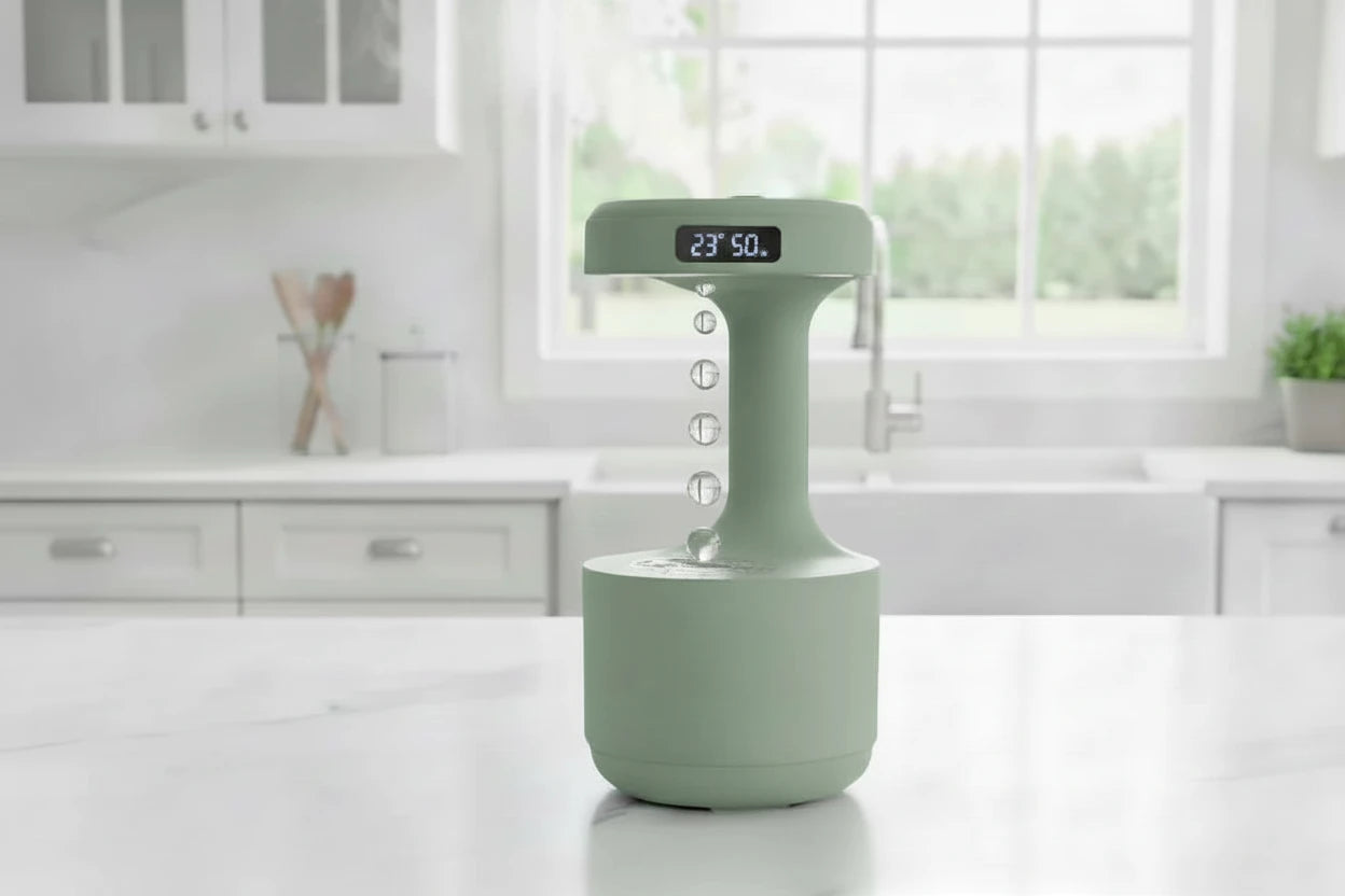 Anti-Gravity Humidifier Aroma Diffuser with Clock