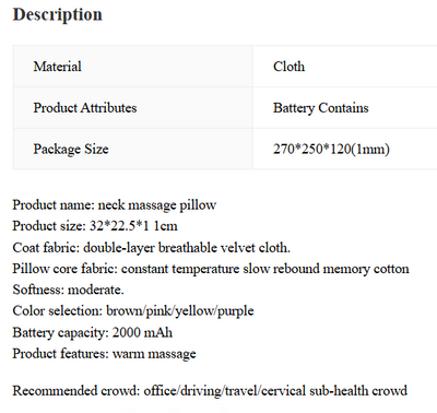 ComfortNest Neck Pillow