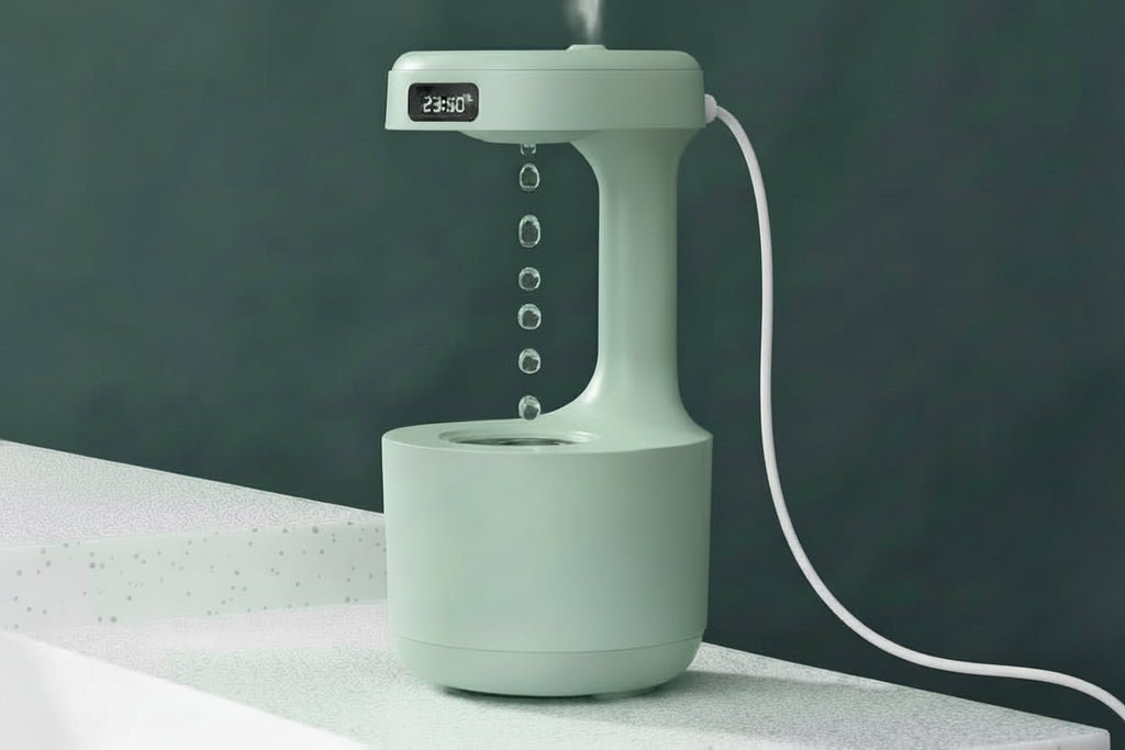 Anti-Gravity Humidifier Aroma Diffuser with Clock